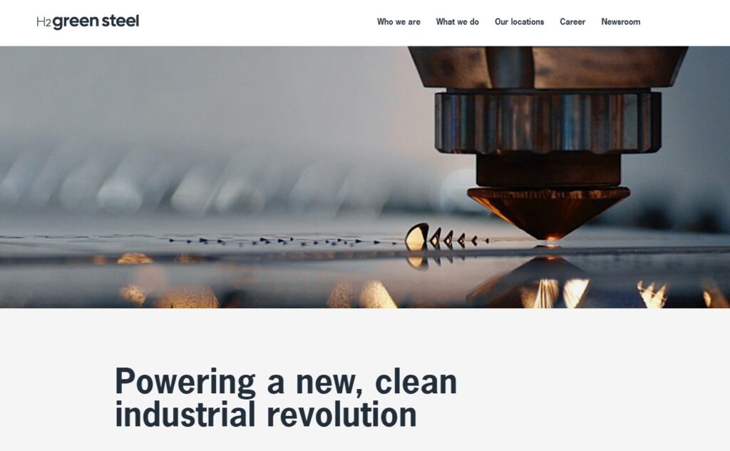 H2 Green Steel Homepage