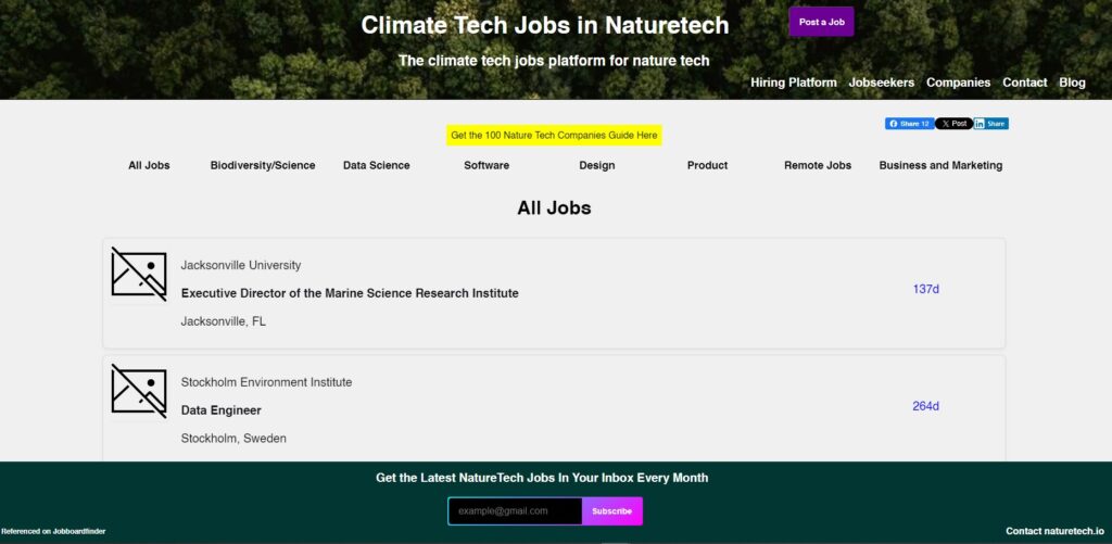 NatureTech Homepage