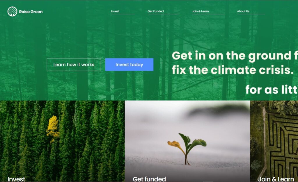 Raise Green Homepage