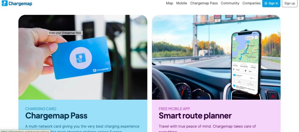 ChargeMap Homepage