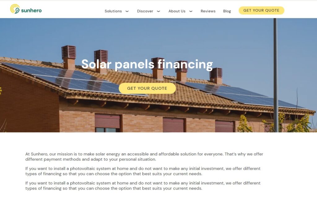 Sunhero Homepage