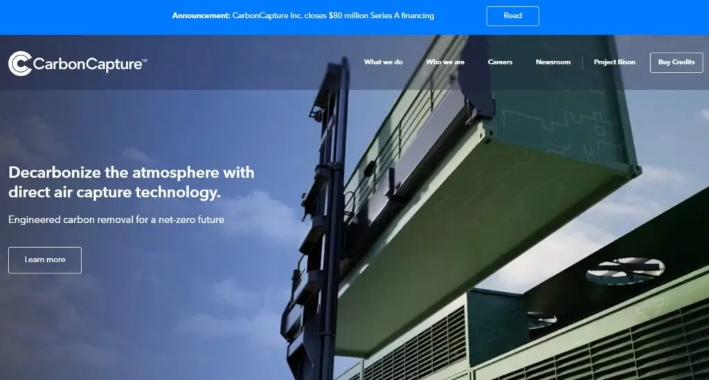 CarbonCapture Inc Homepage