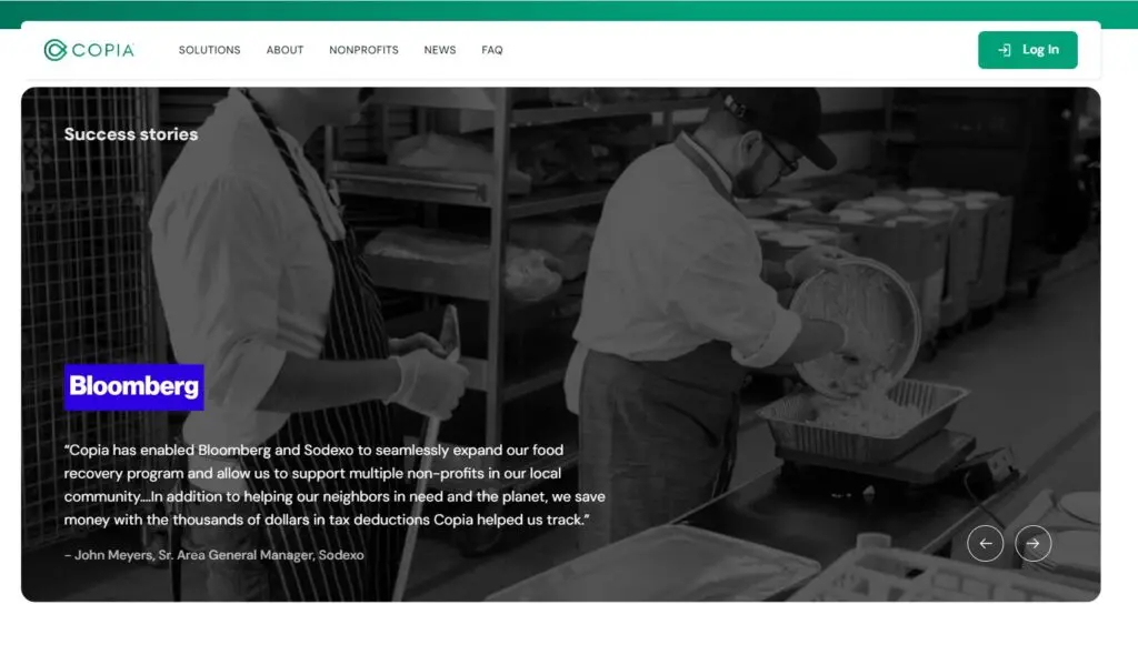 Copia Homepage
