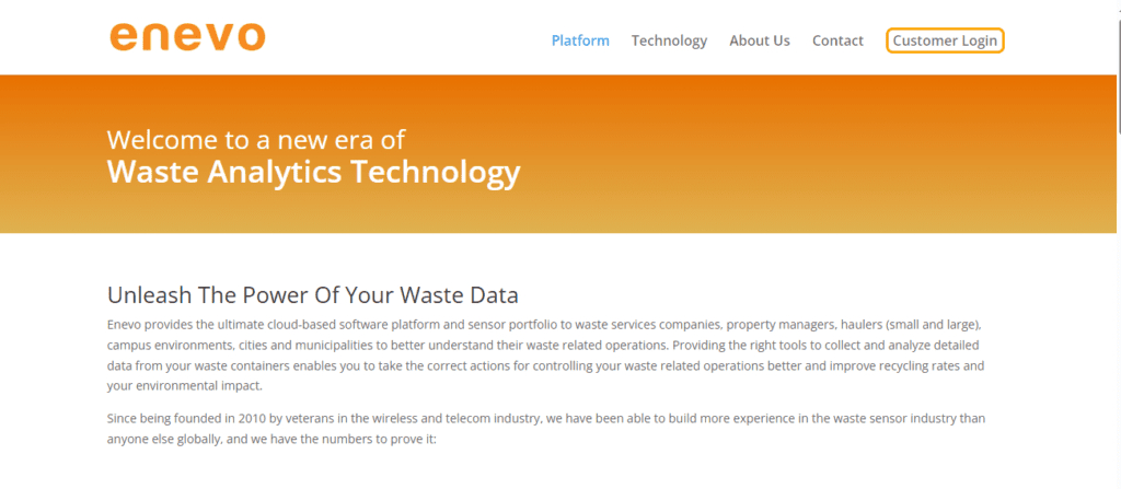 Enevo Homepage
