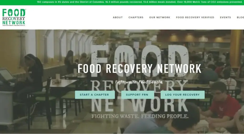 Food Recovery Network Homepage