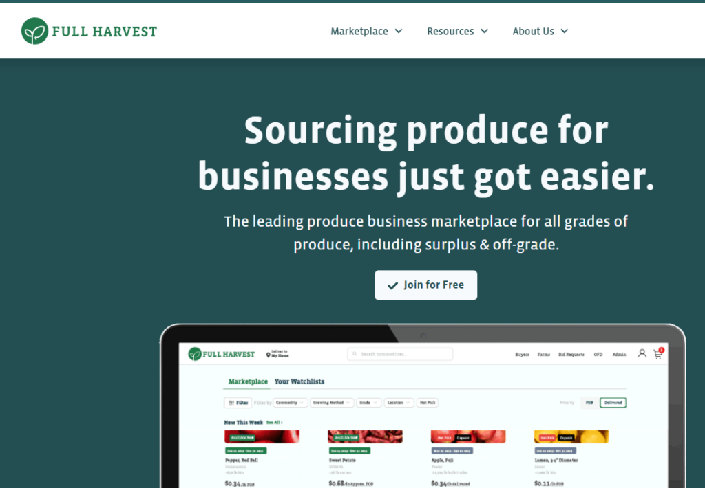 Full Harvest Homepage