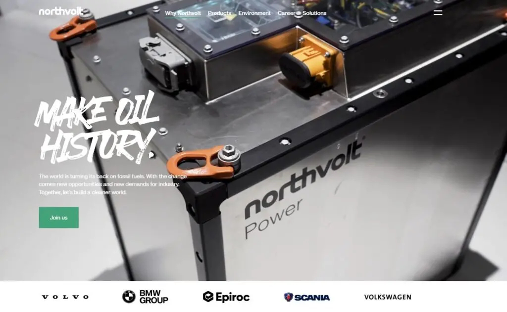 Northvolt Homepage