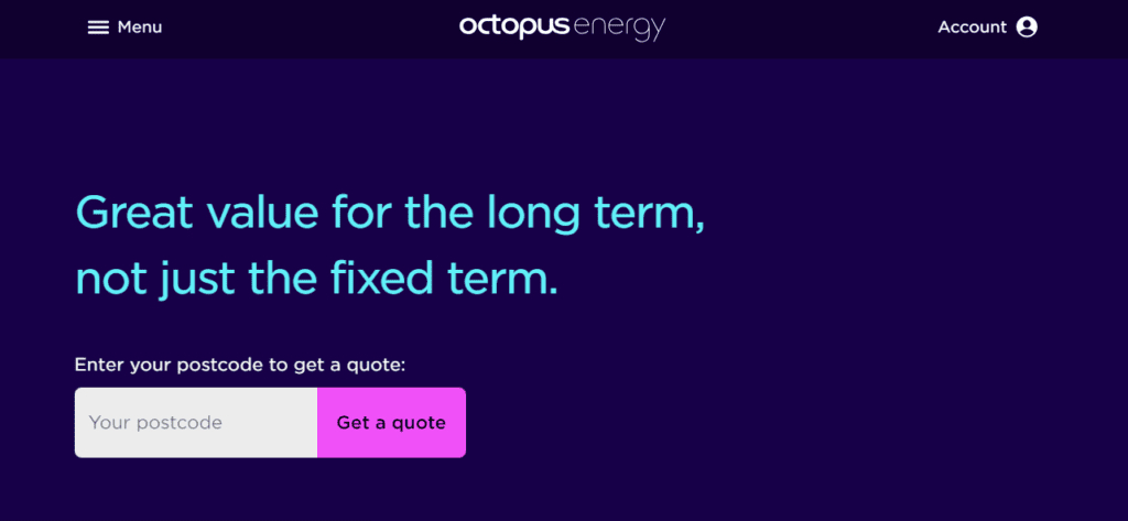 Octopus Energy Homepage