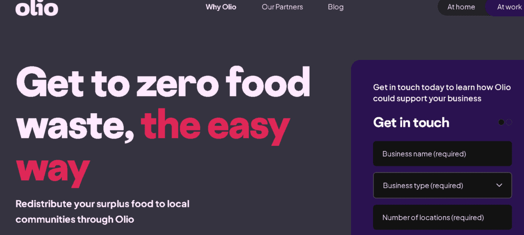 Olio Homepage