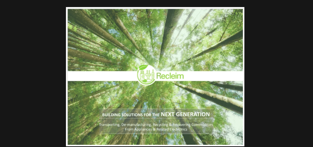 Recleim Homepage