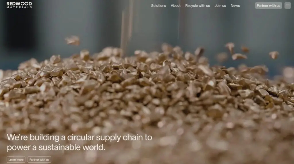 Redwood Materials Homepage