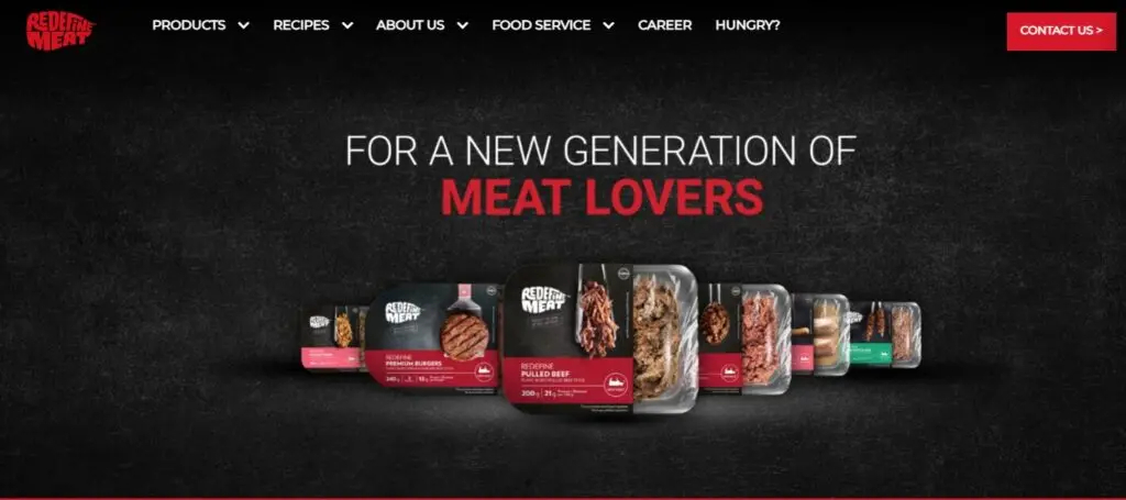 Redefine Meat Homepage