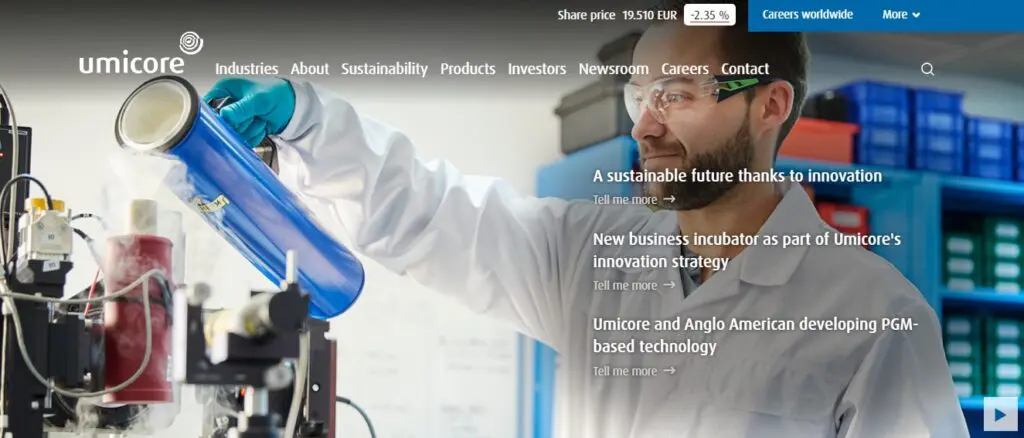 Umicore Homepage