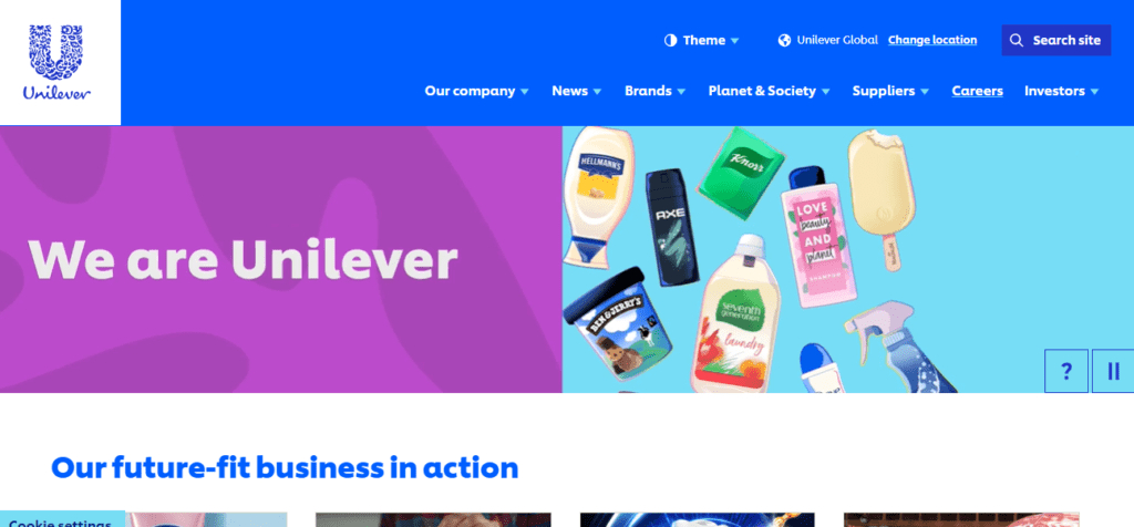 Unilever Homepage