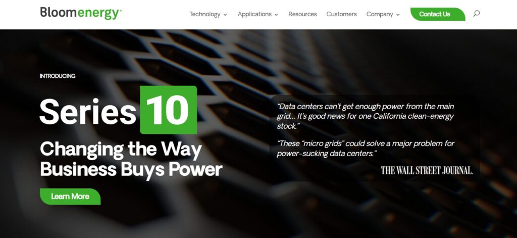 Bloom Energy Homepage