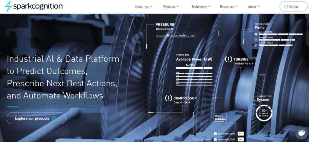 SparkCognition Energy Homepage