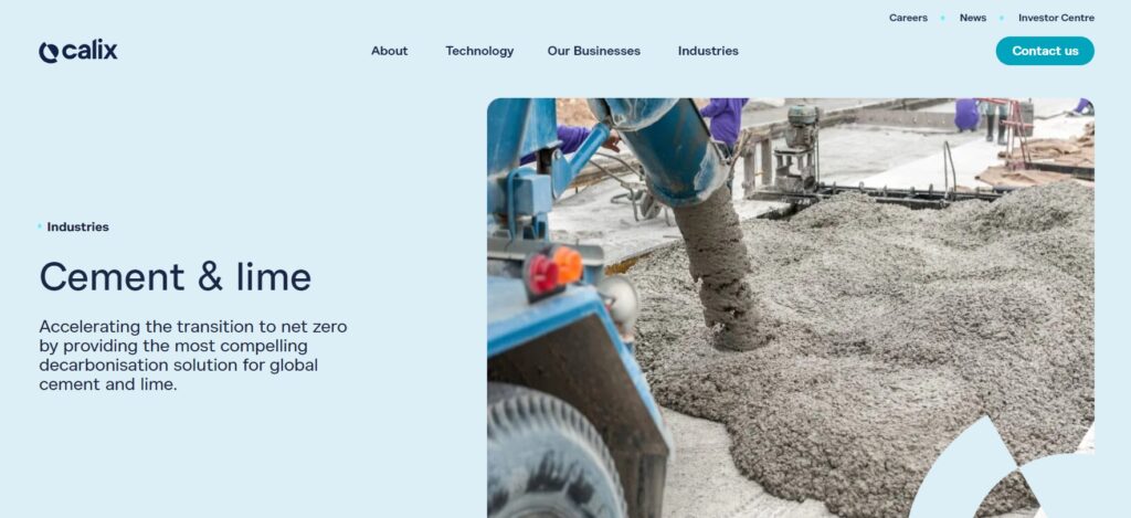 Calix homepage