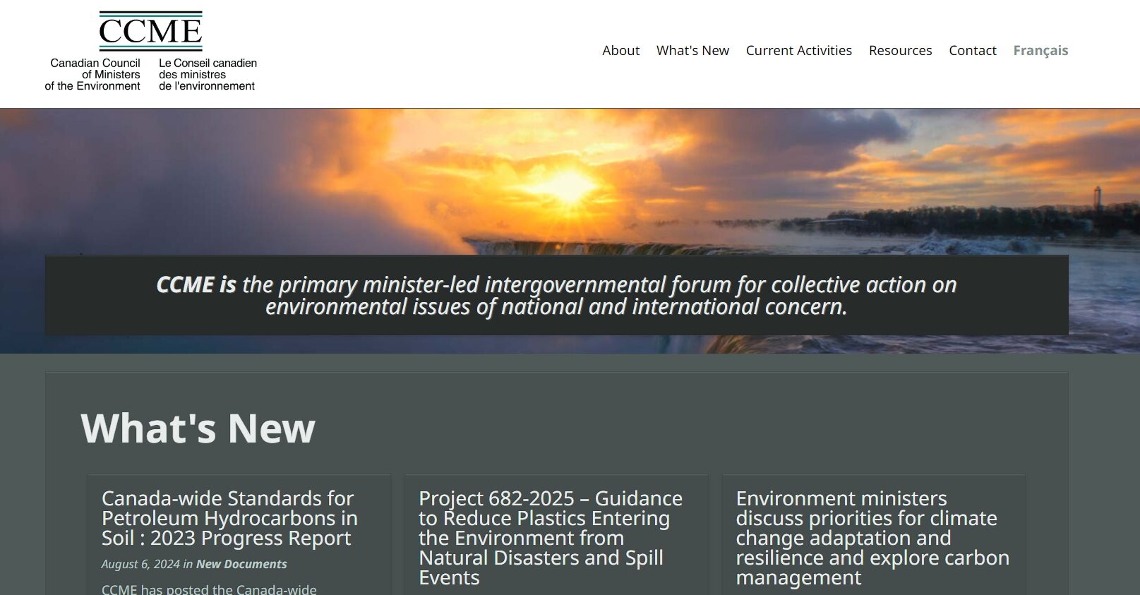 CCME homepage