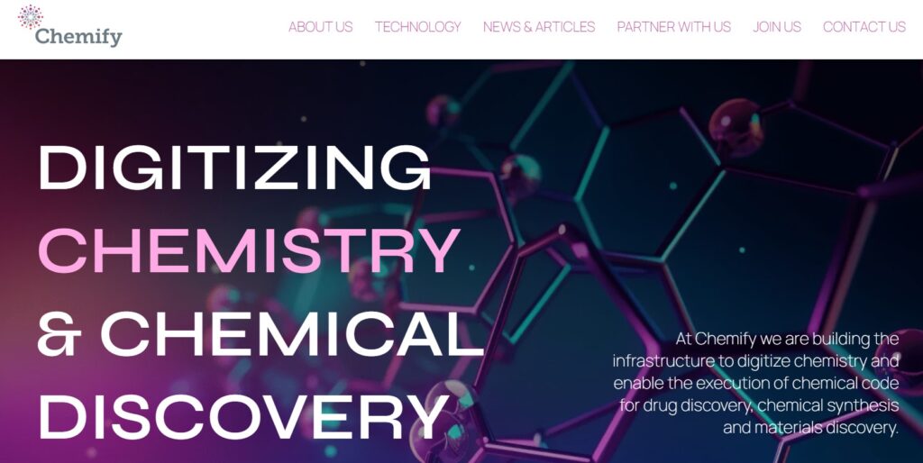 Chemify homepage