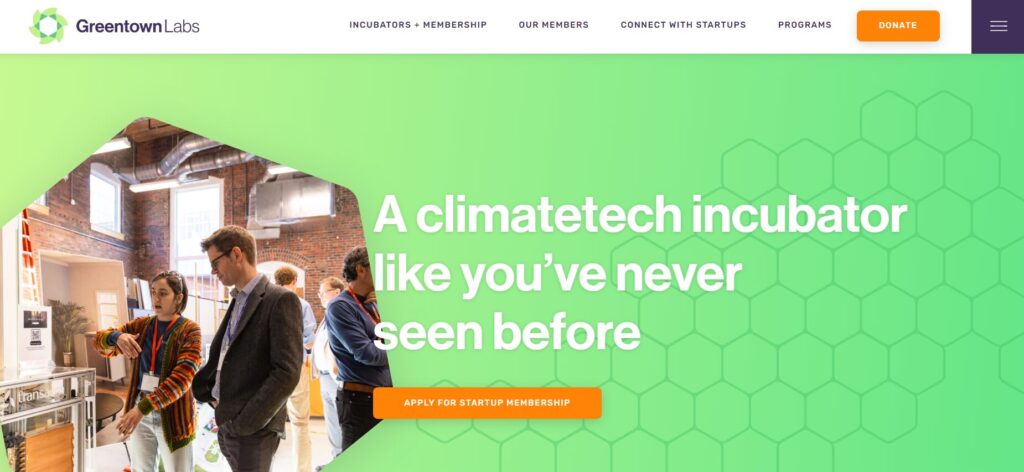 Greentown Labs homepage