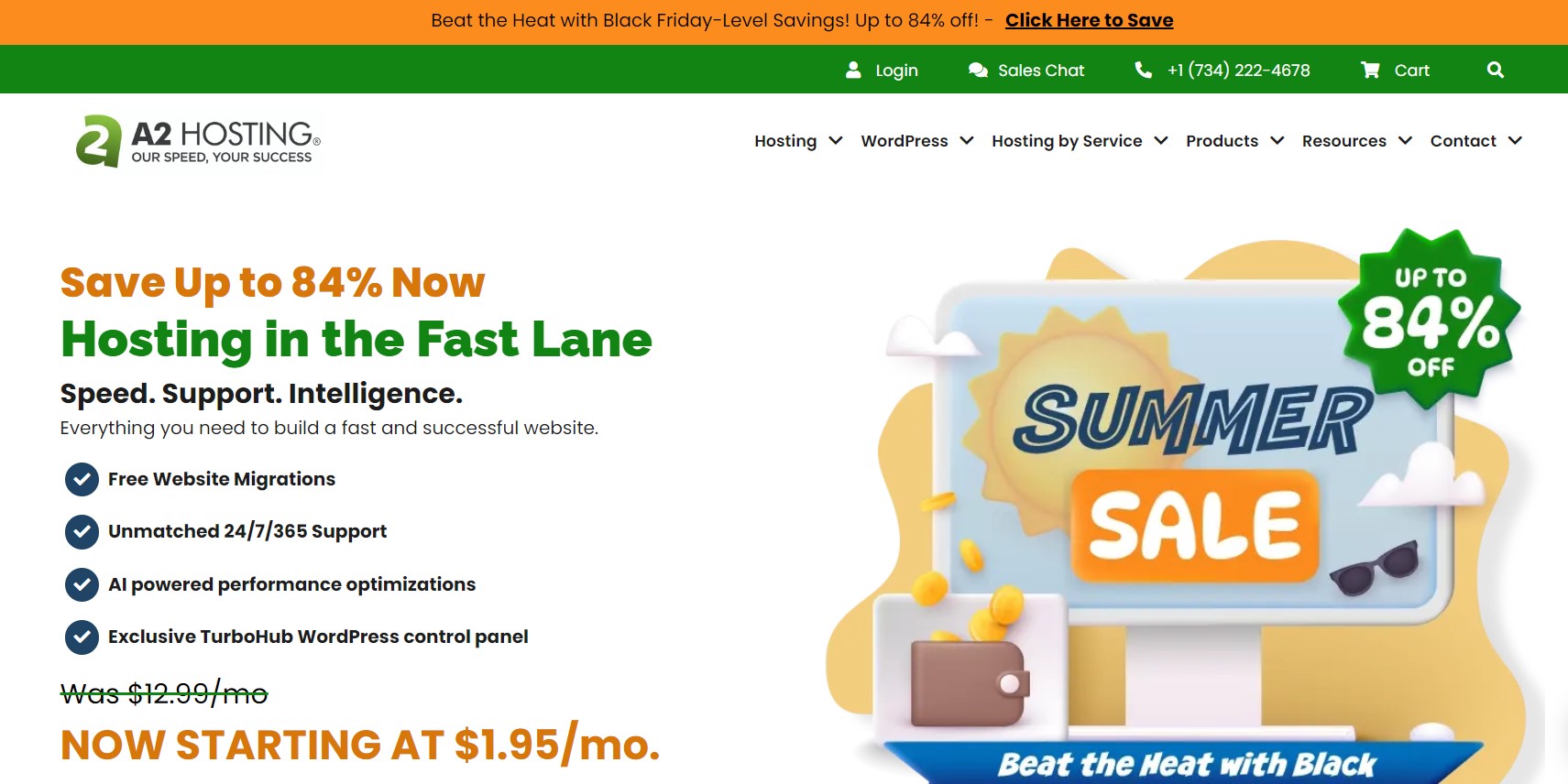 a2 hosting homepage