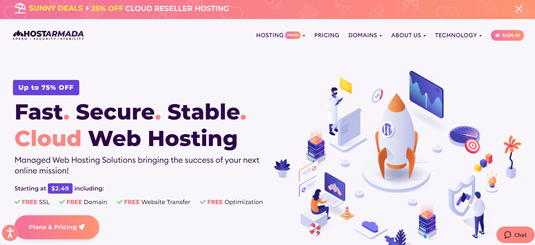 hostarmada homepage