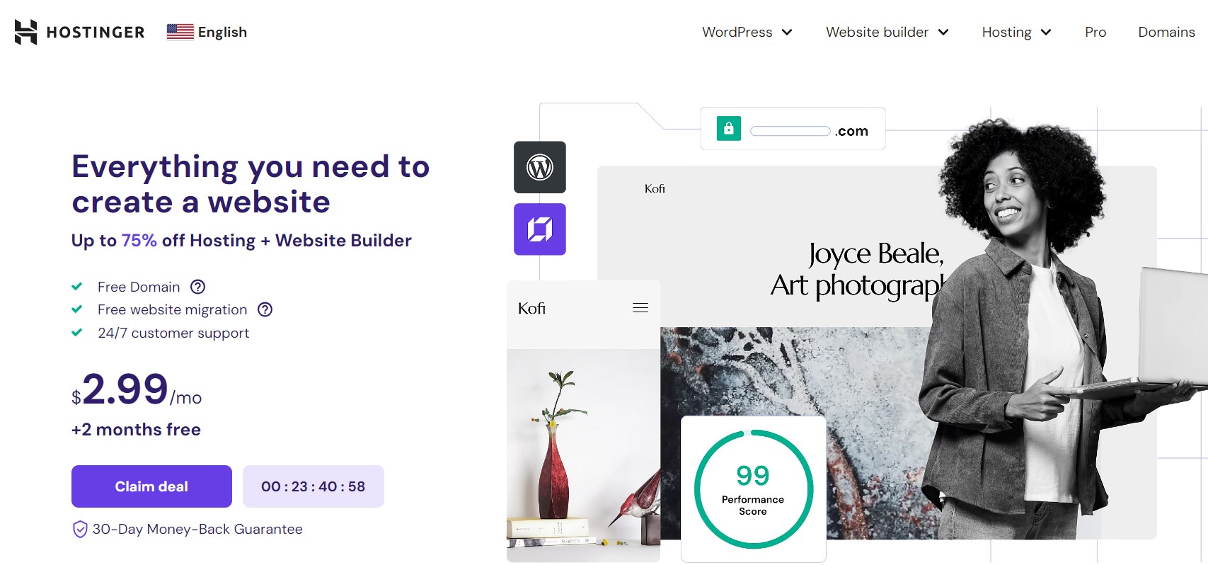 hostinger homepage