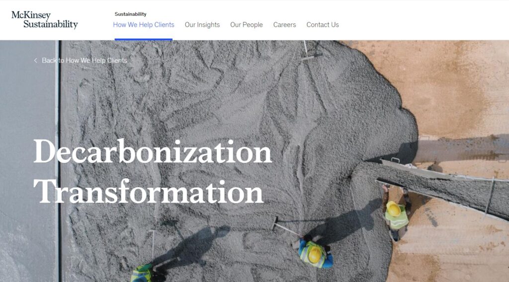McKinsey Sustainability homepage