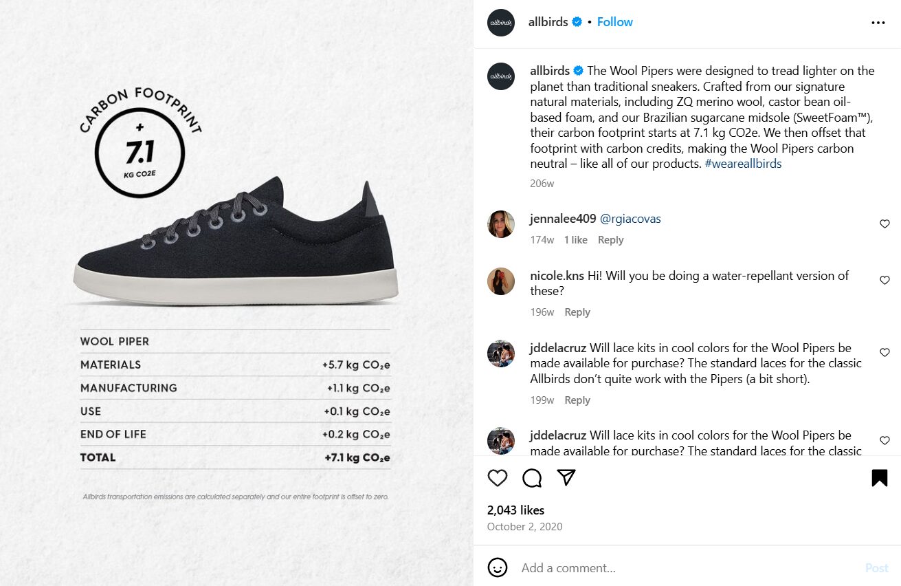 Allbirds marketing