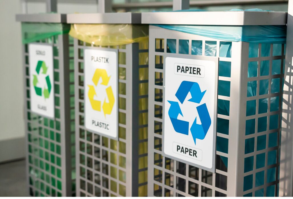 waste management urban areas - recycling bins