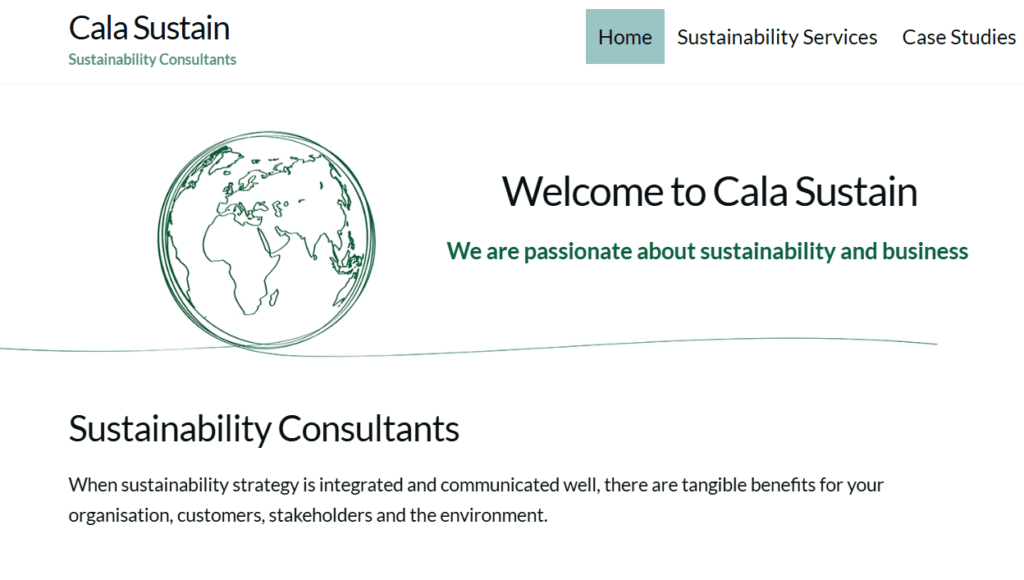 Cala Sustain Homepage