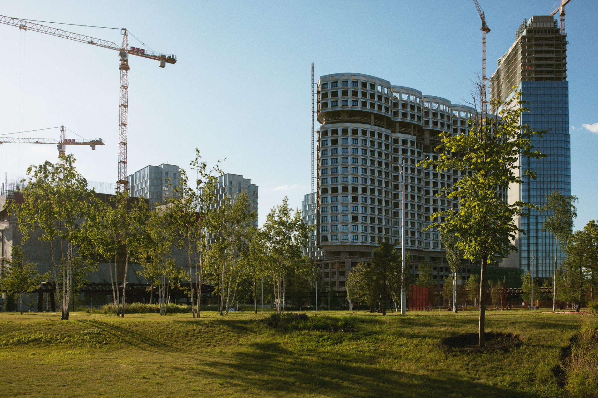 Sustainable building under construction