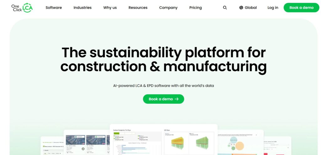 One Click LCA Software Homepage