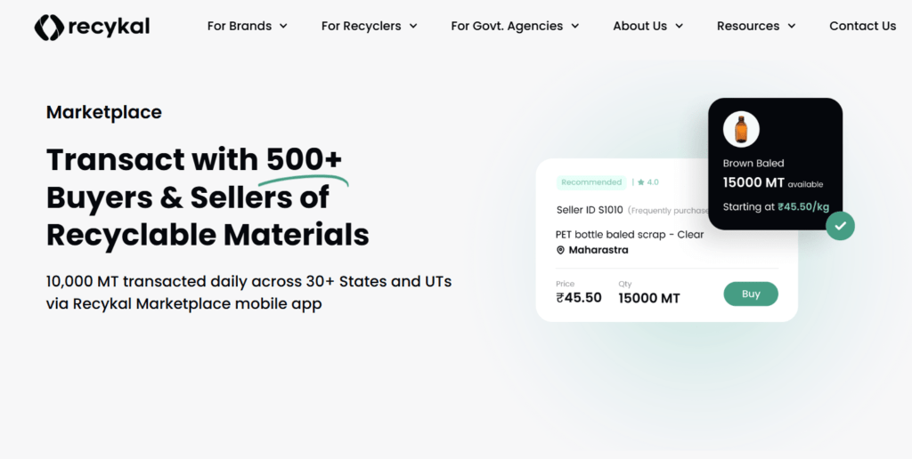 recykal homepage