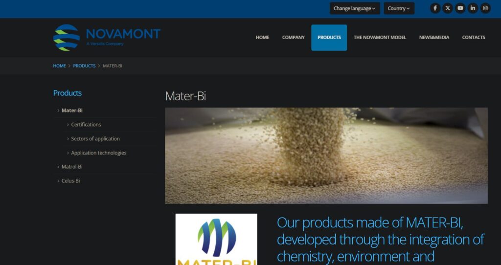 Novamont .Homepage
