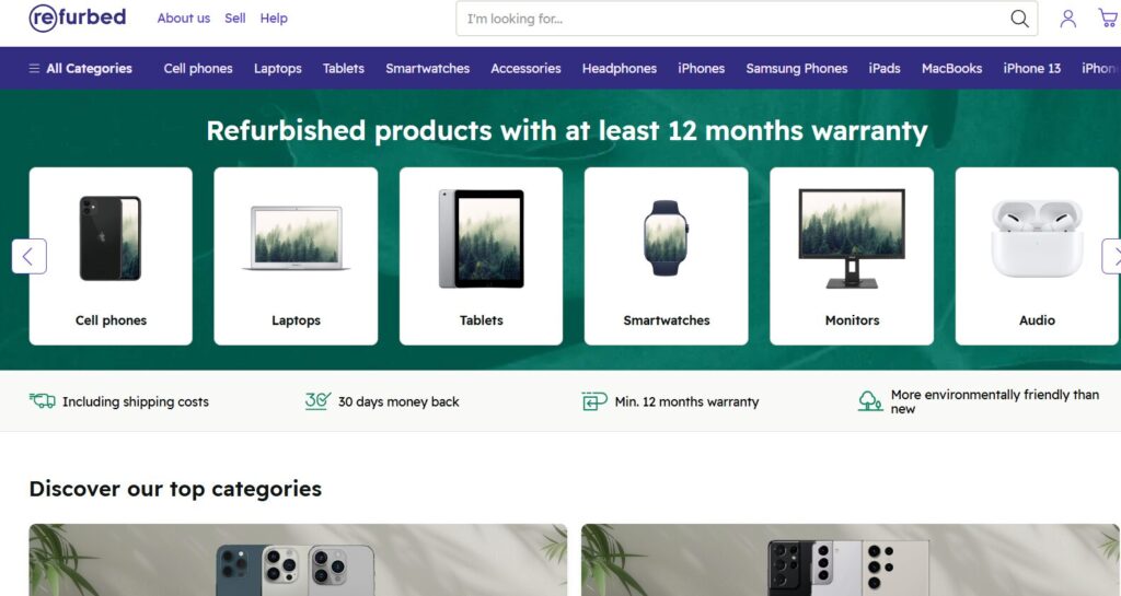 Refurbed Homepage