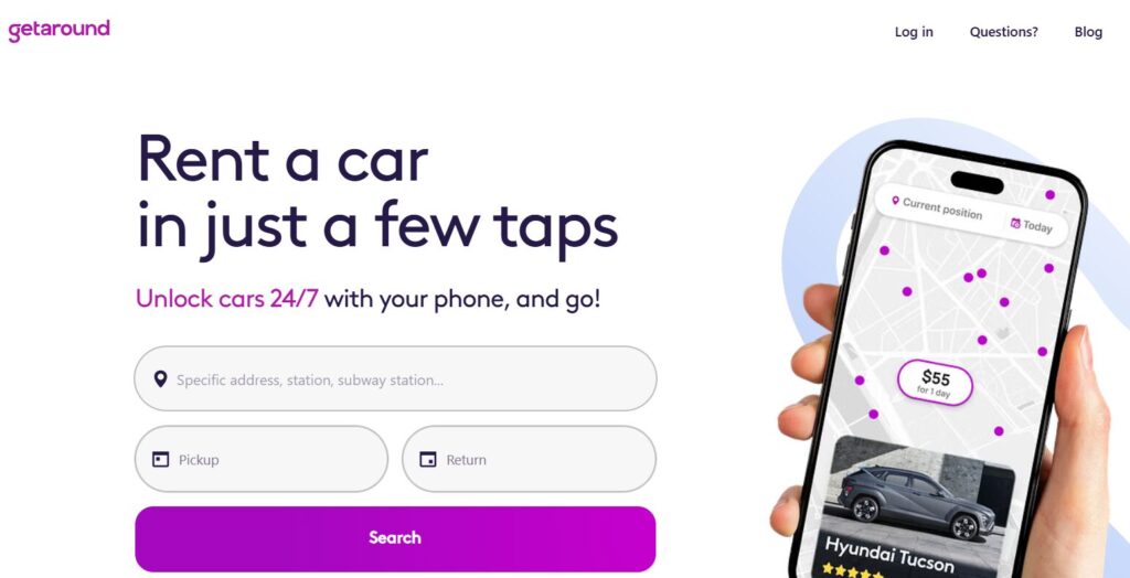 getaround Homepage