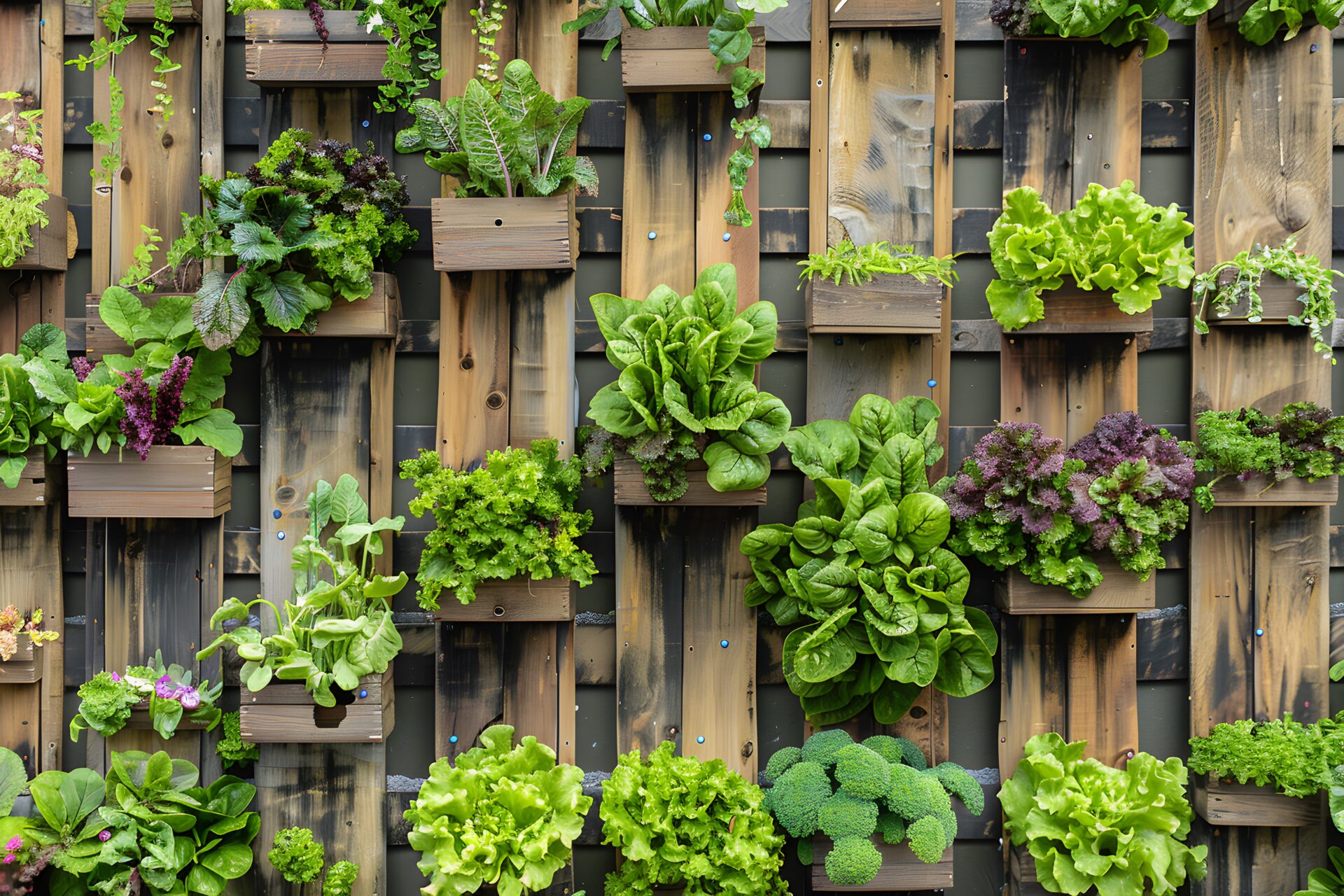 vertical garden pallet reclaimed structure