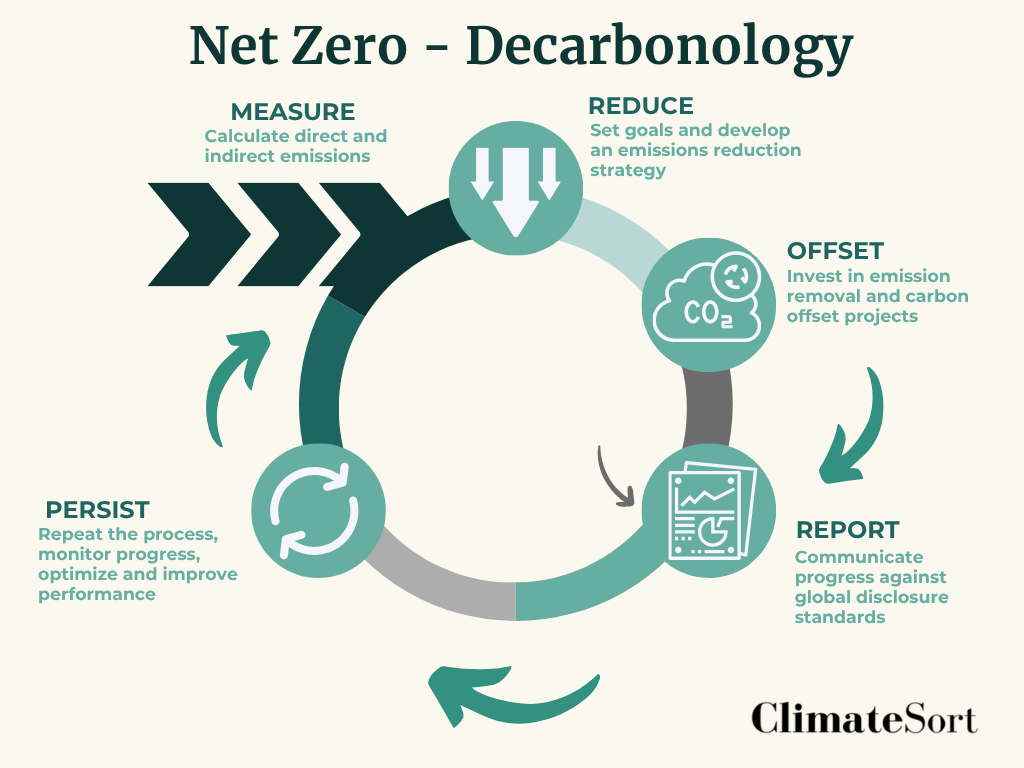 Climatesort Net Zero Consultants Decarbonology Infograph