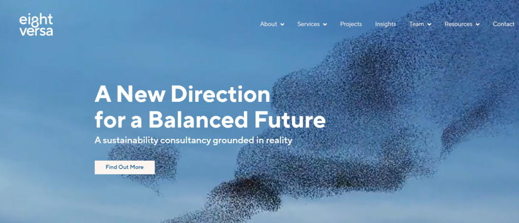Eight Versa Net Zero Consultants Homepage