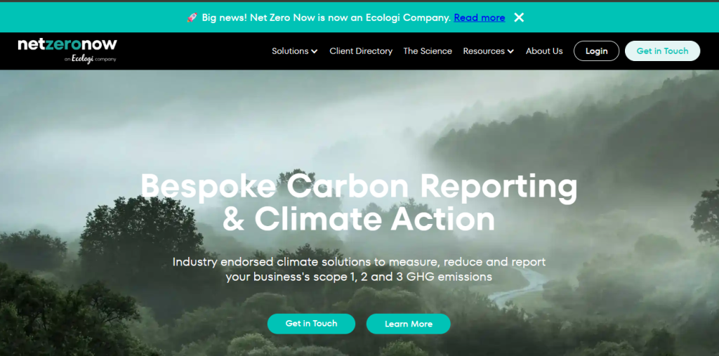 NetZeroNow Net Zero Consultants Homepage