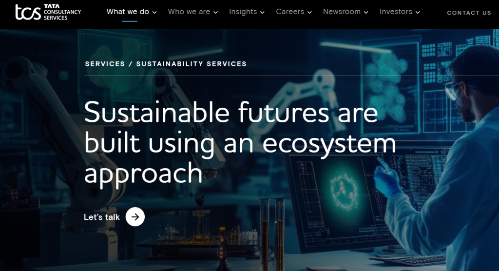 Tata Consultancy Net Zero Consultants Homepage
